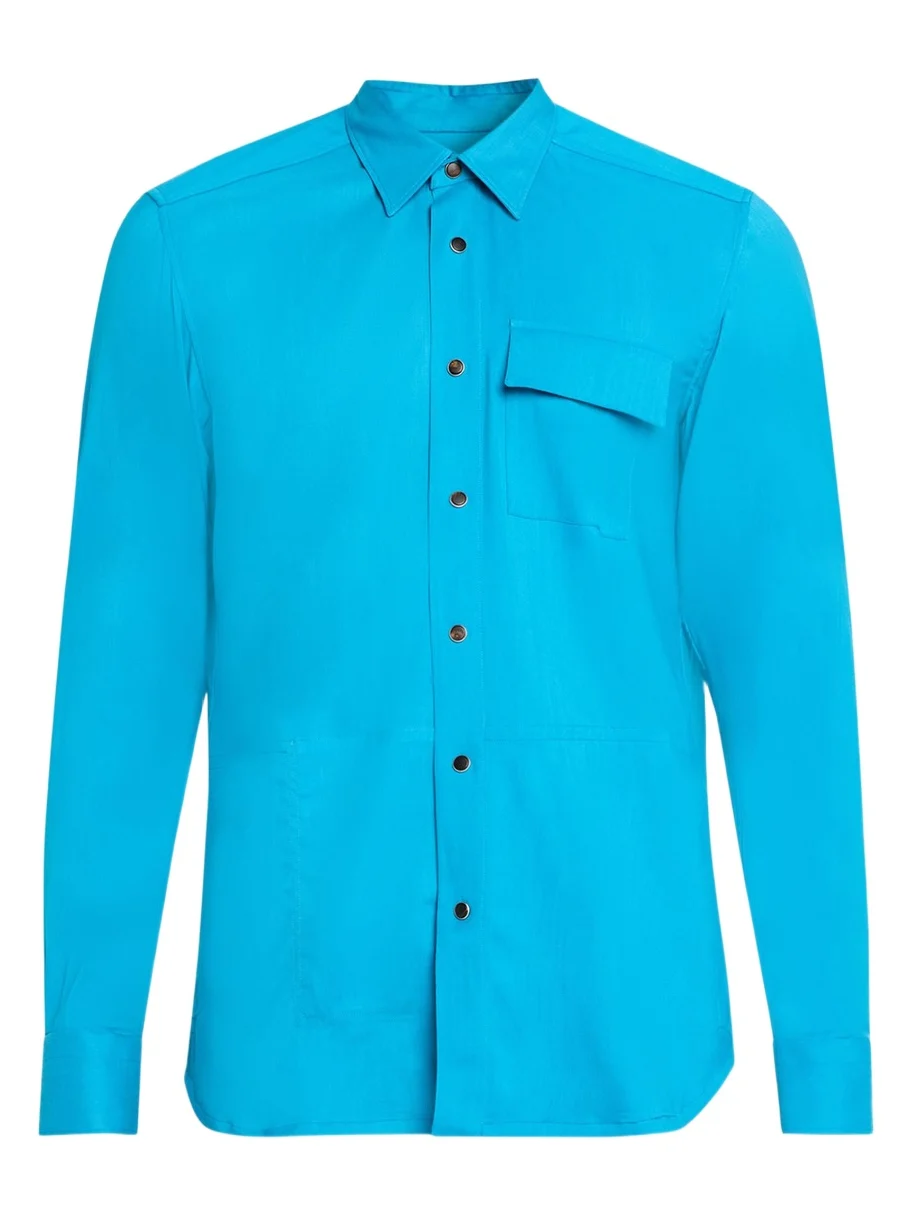Kiton Men's Cashmere Pocket Button-Down Shirt