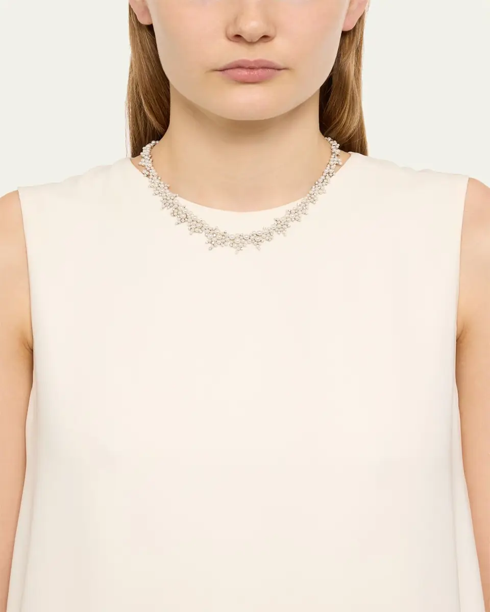 Paul Morelli Lagrange 18k White Gold Pearl and Diamond Necklace | Thumbnail 2