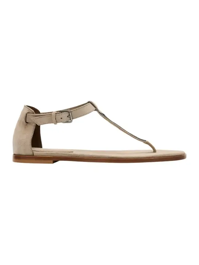 Suede Monili Sandals