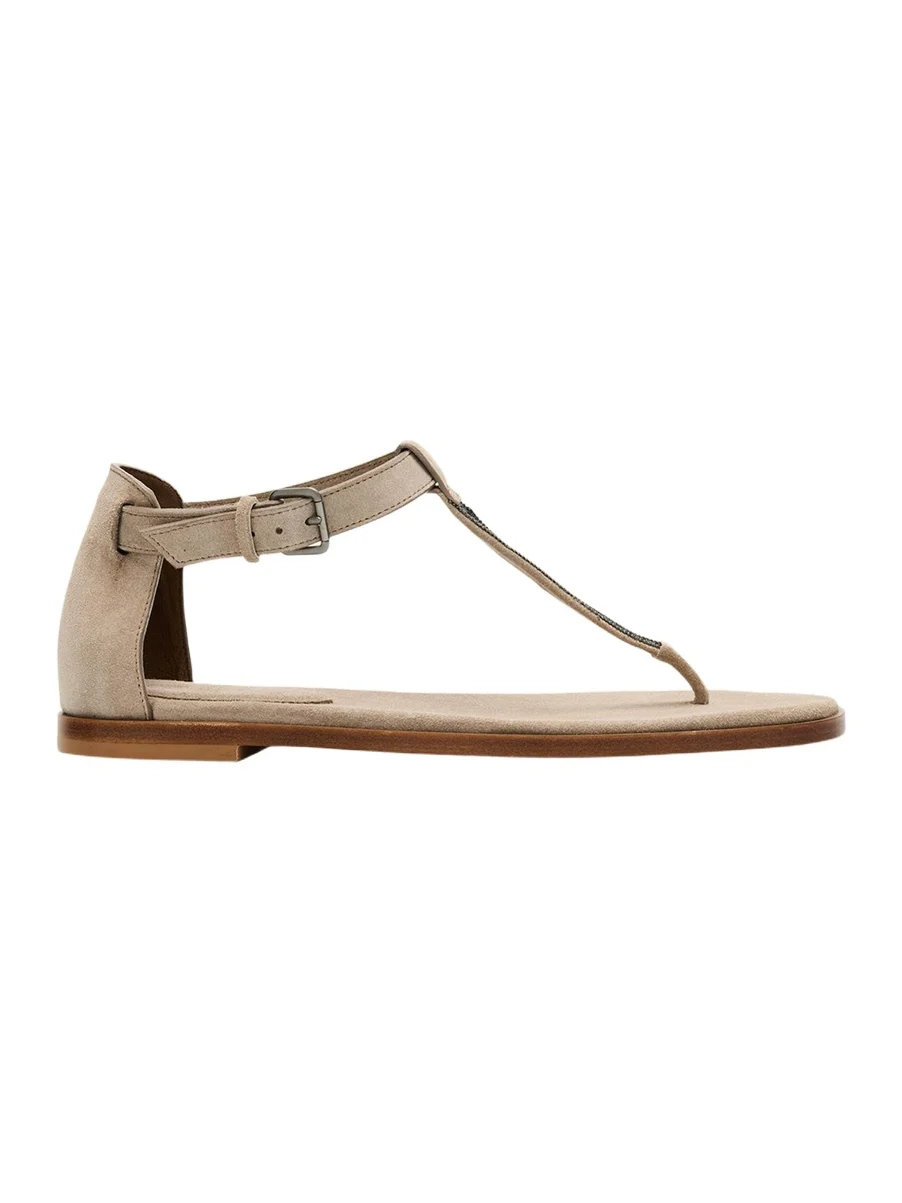 Suede Monili Sandals Suede Monili Sandals