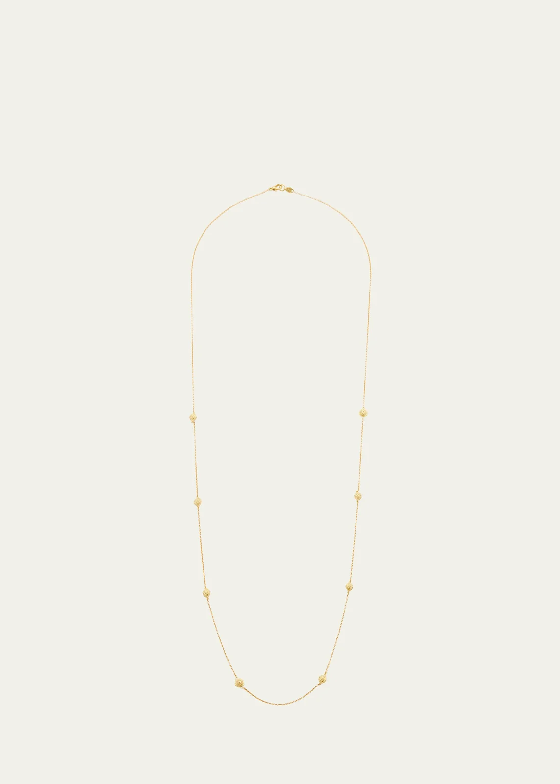 18k Gold Jingle Meditation Bell Necklace, 36"L 18k Gold Jingle Meditation Bell Necklace, 36"L