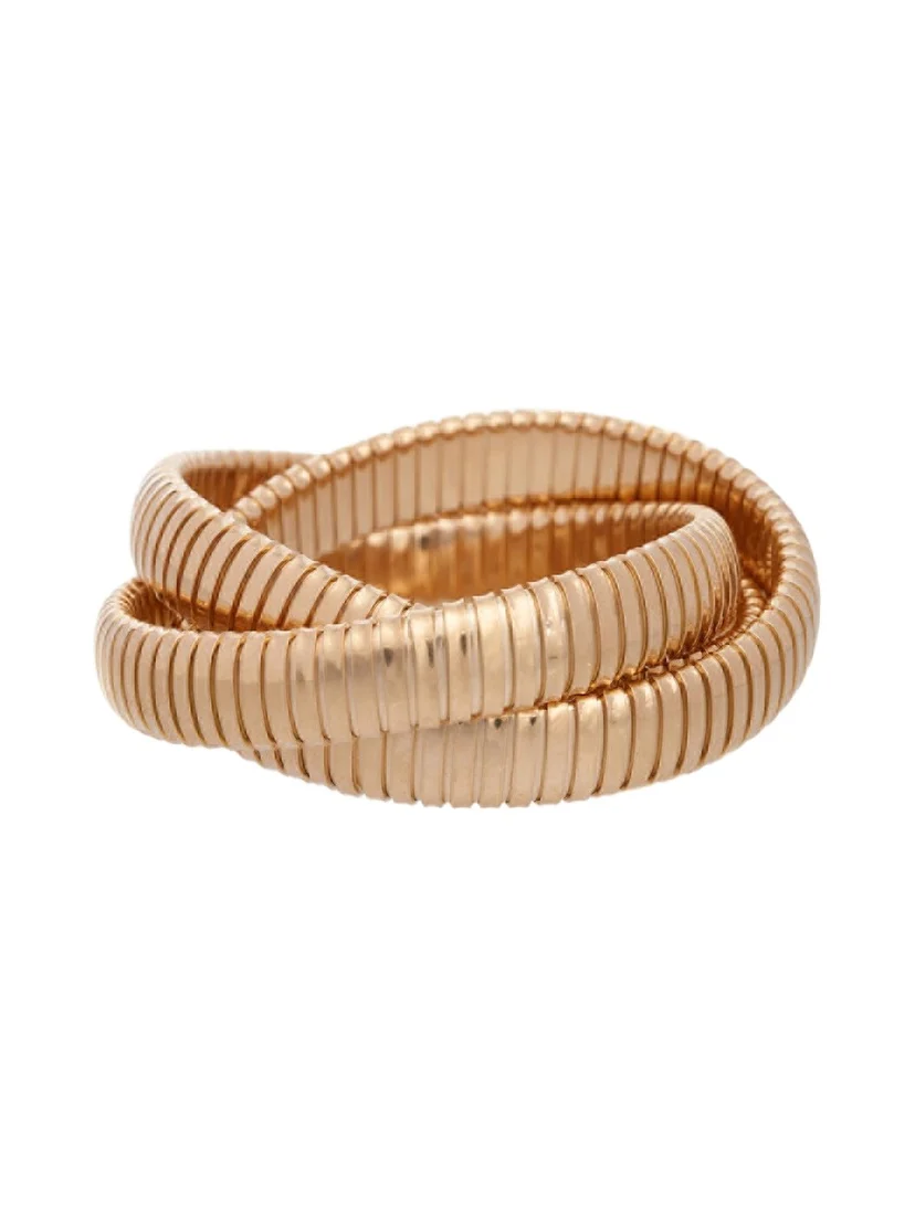 18K Yellow Gold 3 Band 12mm Rolling Bracelet 18K Yellow Gold 3 Band 12mm Rolling Bracelet