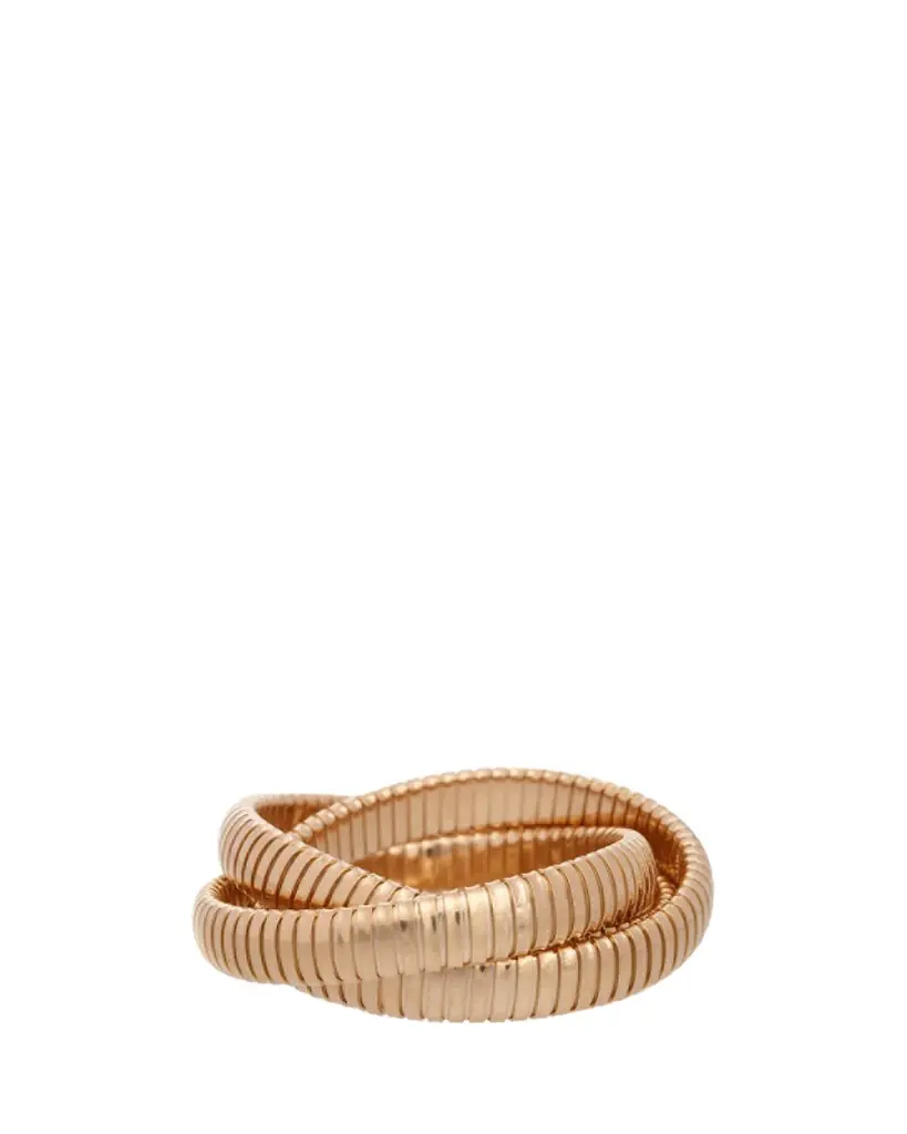 18K Yellow Gold 3 Band 12mm Rolling Bracelet 18K Yellow Gold 3 Band 12mm Rolling Bracelet
