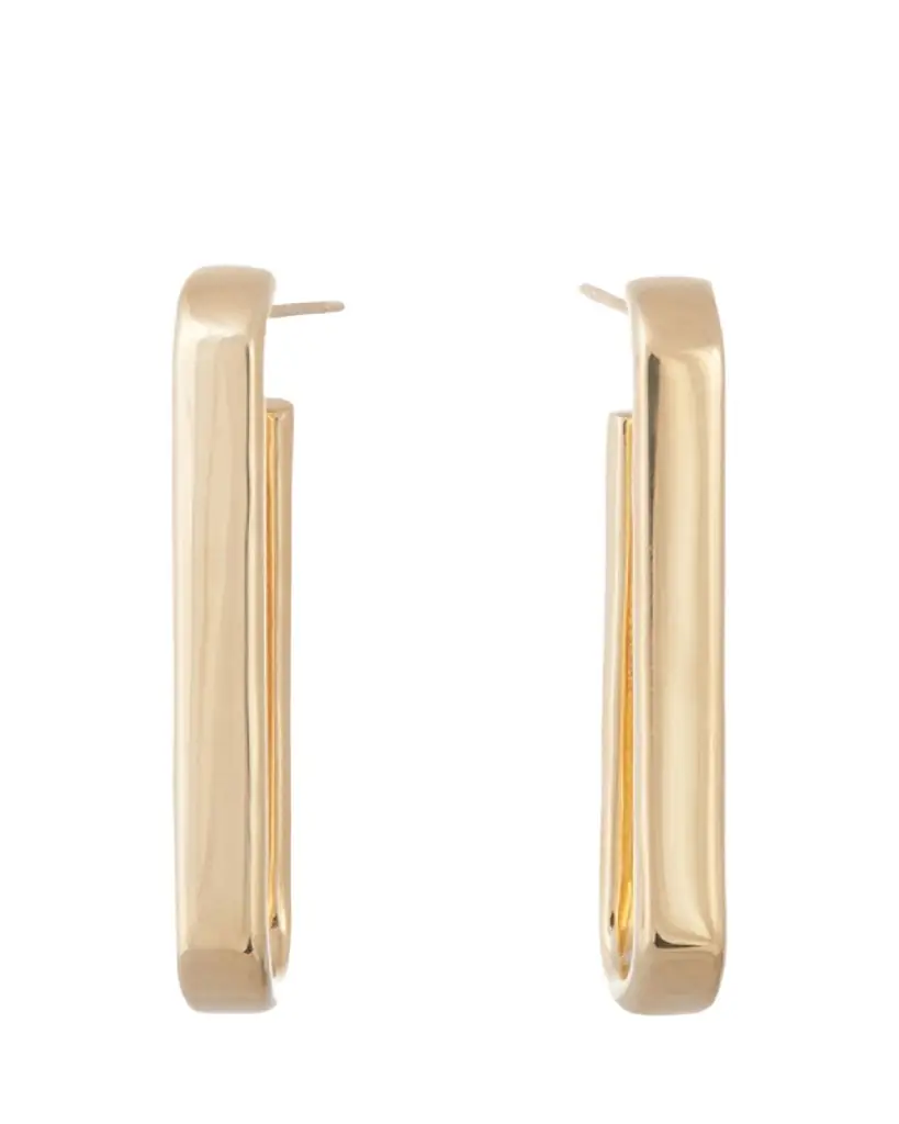 SIDNEY GARBER 18K Yellow Gold Paperclip Hoop Earrings | Image 1 SIDNEY GARBER 18K Yellow Gold Paperclip Hoop Earrings | Image 1