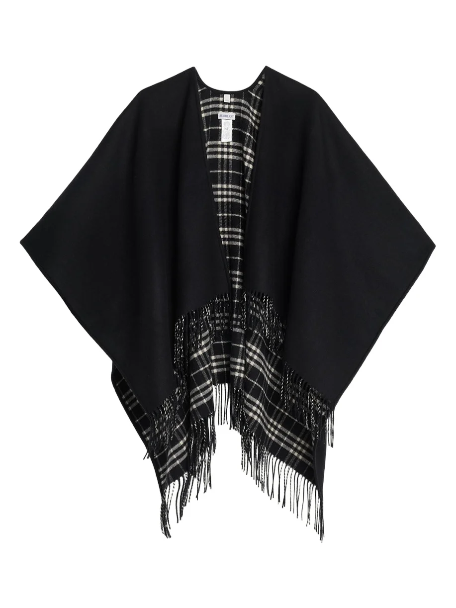Burberry Reversible Check Wool Cape
