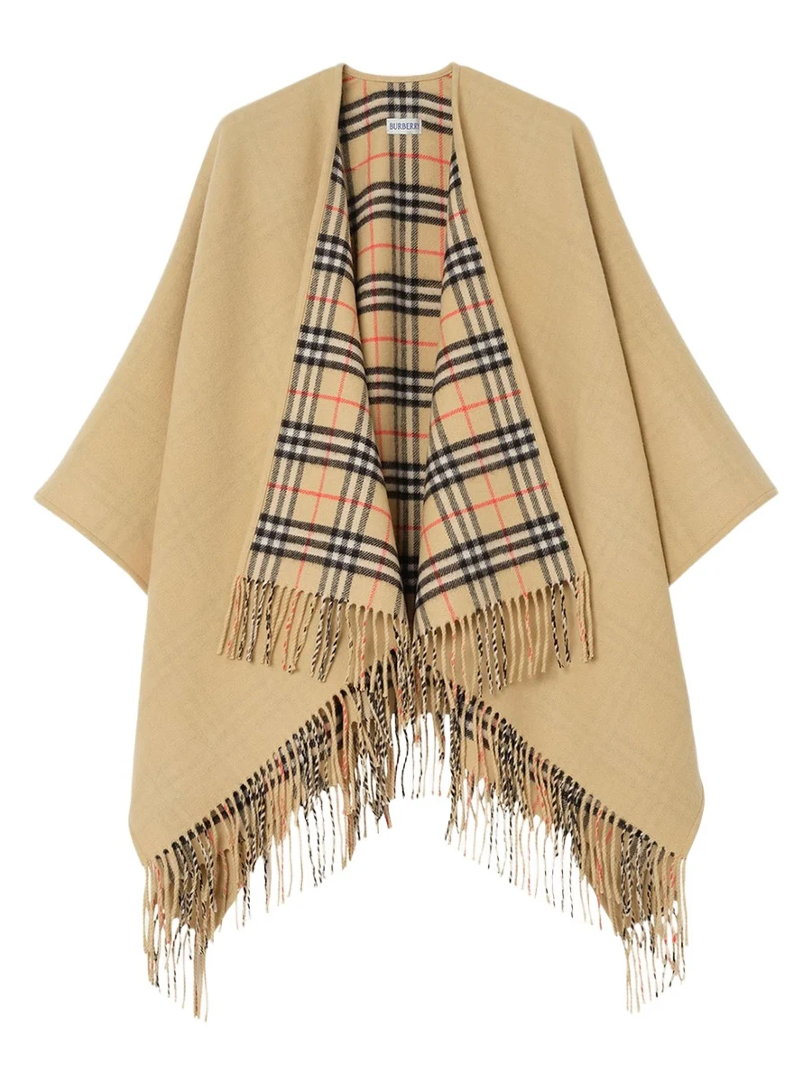 Burberry Reversible Check Wool Cape
