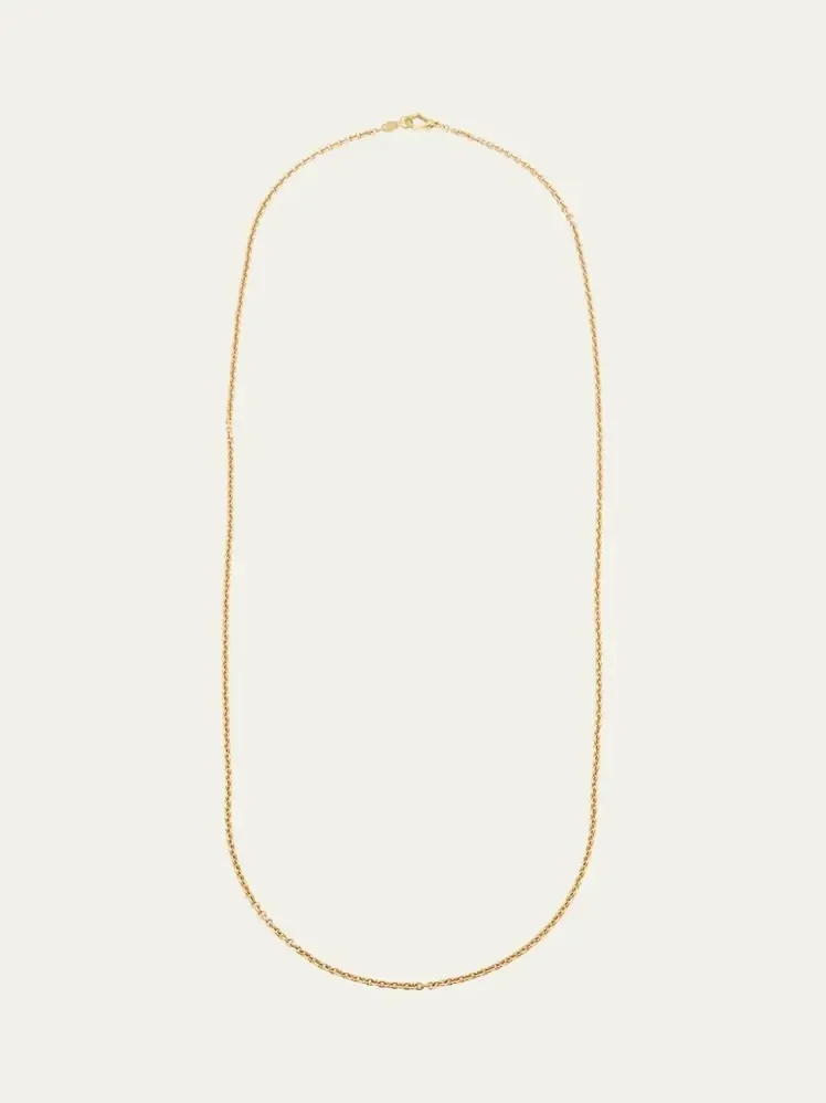 Plain Meditation Bell Necklace in 18K Yellow Gold, 32"L Plain Meditation Bell Necklace in 18K Yellow Gold, 32"L
