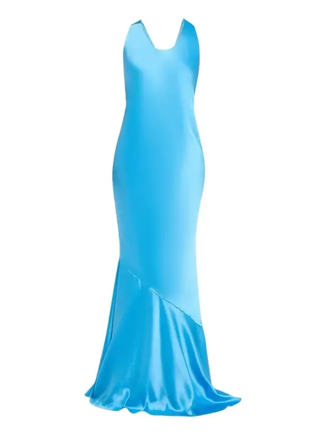Alison Satin Halter Gown