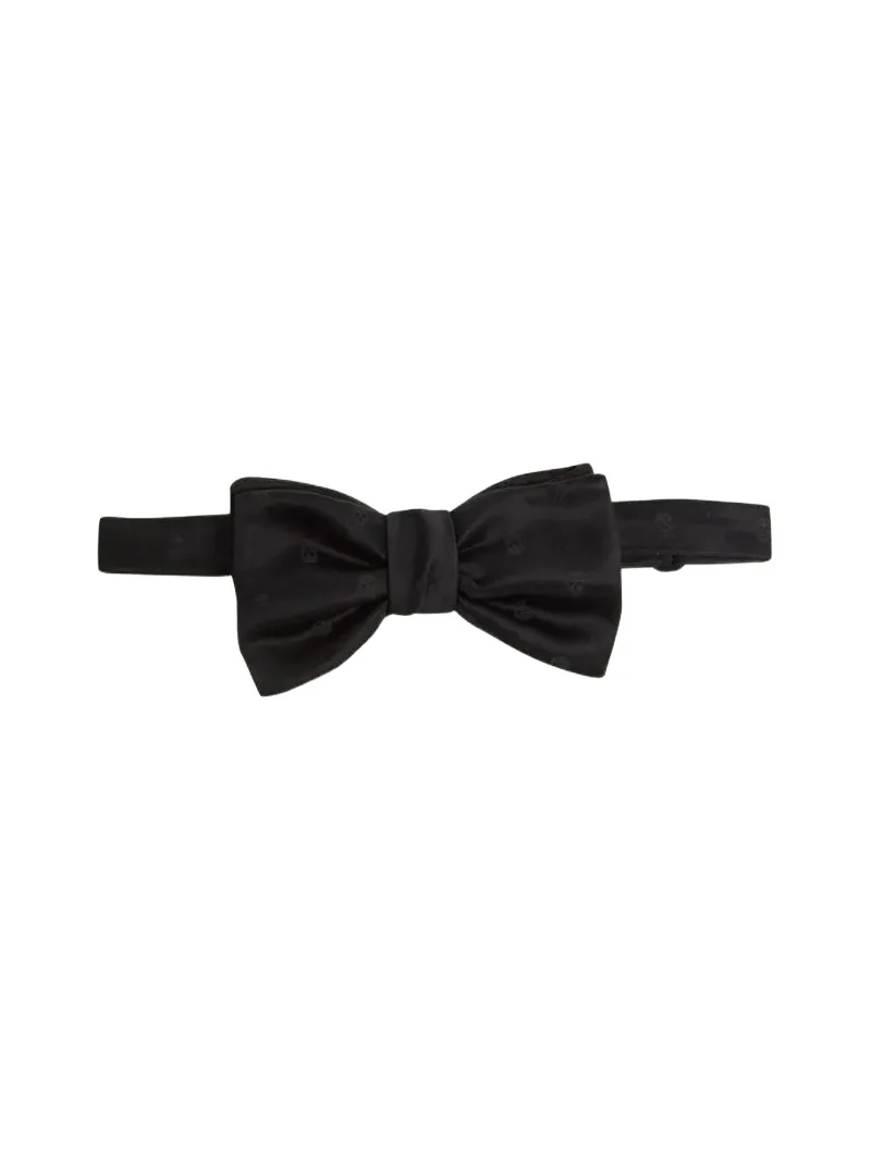 Men's Skull Satin Jacquard Bow Tie