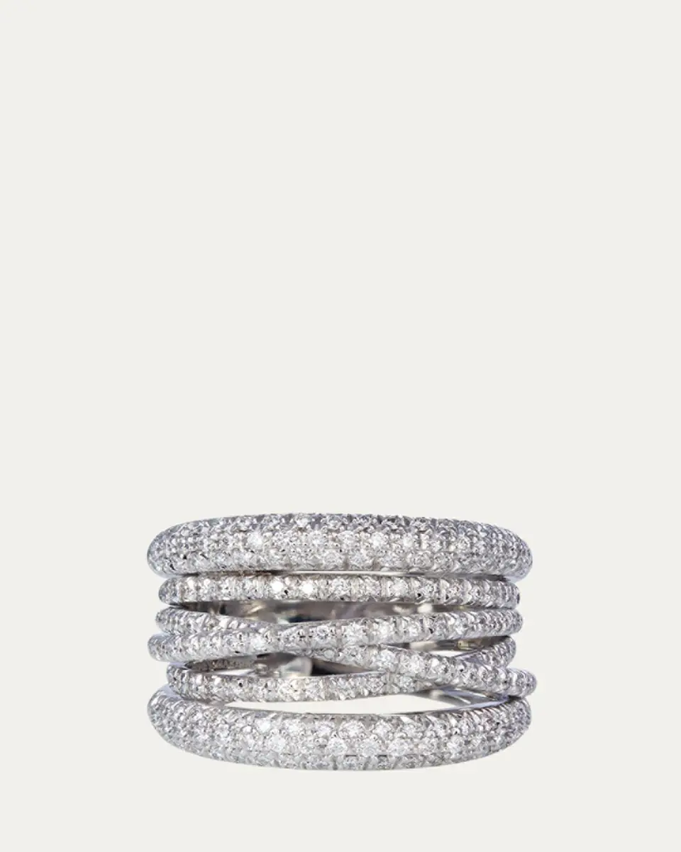SIDNEY GARBER 18K White Gold Diamond Scribble Band Ring | Thumbnail 2 SIDNEY GARBER 18K White Gold Diamond Scribble Band Ring | Thumbnail 2