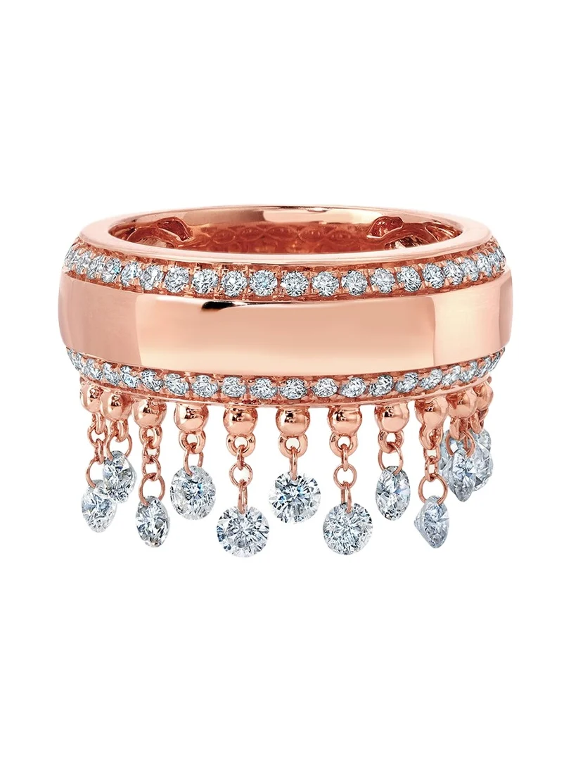 18K Floating Diamond Cigar Band
