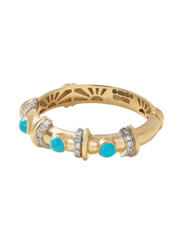 Milky Way 18-karat Gold, Turquoise And Diamond Ring Milky Way 18-karat Gold, Turquoise And Diamond Ring
