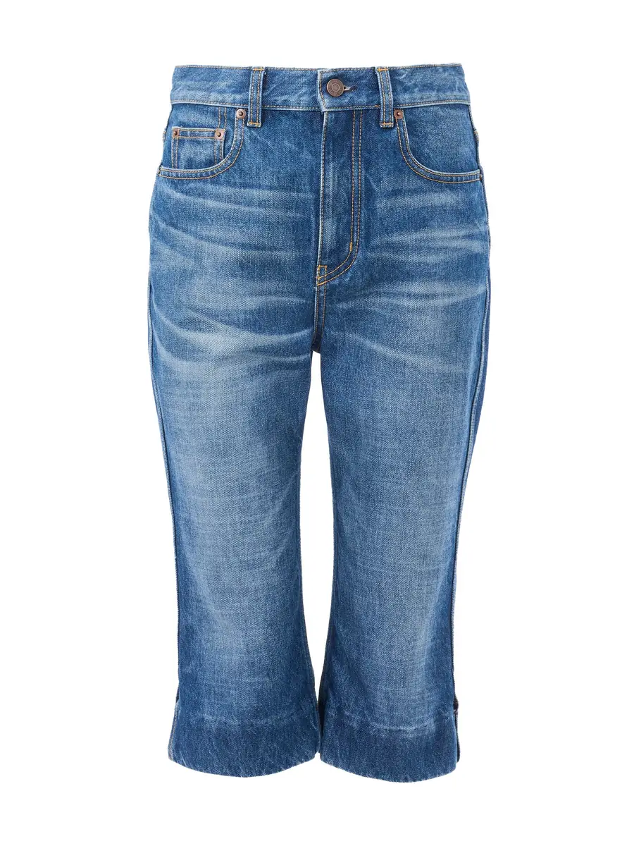 Chloé High-Rise Denim Capris | Image 1 Chloé High-Rise Denim Capris | Image 1