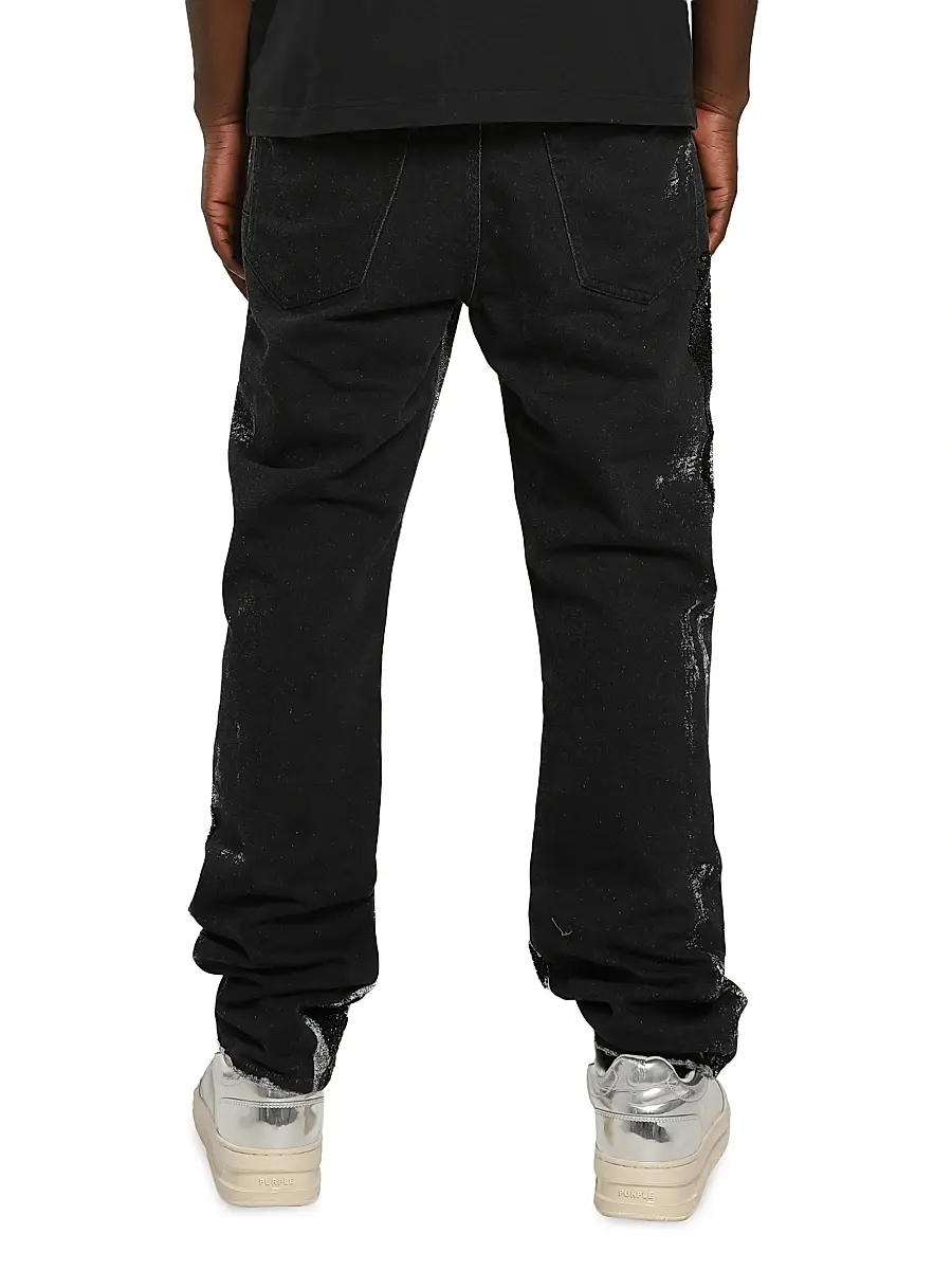 Purple Brand Men's Digital Palm Print Straight-Leg Jeans | Thumbnail 2 Purple Brand Men's Digital Palm Print Straight-Leg Jeans | Thumbnail 2