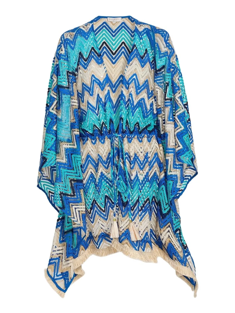 Ramy Brook Women's Rayne Chevron-Knit Cover-Up Minidress