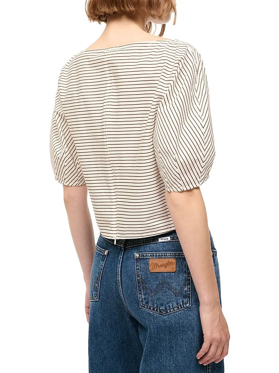Staud Women's Didi Striped Stretch-Cotton Top | Thumbnail 5 Staud Women's Didi Striped Stretch-Cotton Top | Thumbnail 5