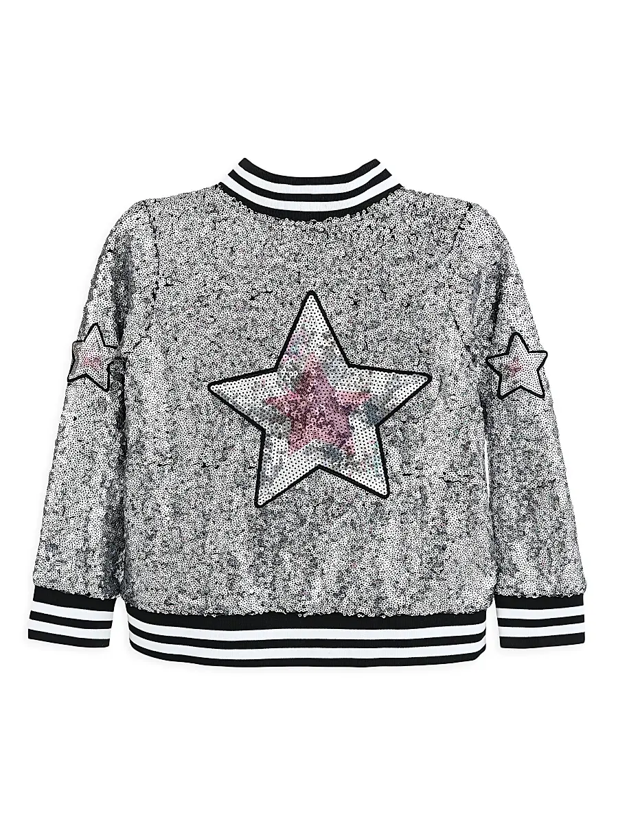 Mimi Tutu Girl's Little Girl's & Girl's Sequin Star Jacket | Thumbnail 2 Mimi Tutu Girl's Little Girl's & Girl's Sequin Star Jacket | Thumbnail 2