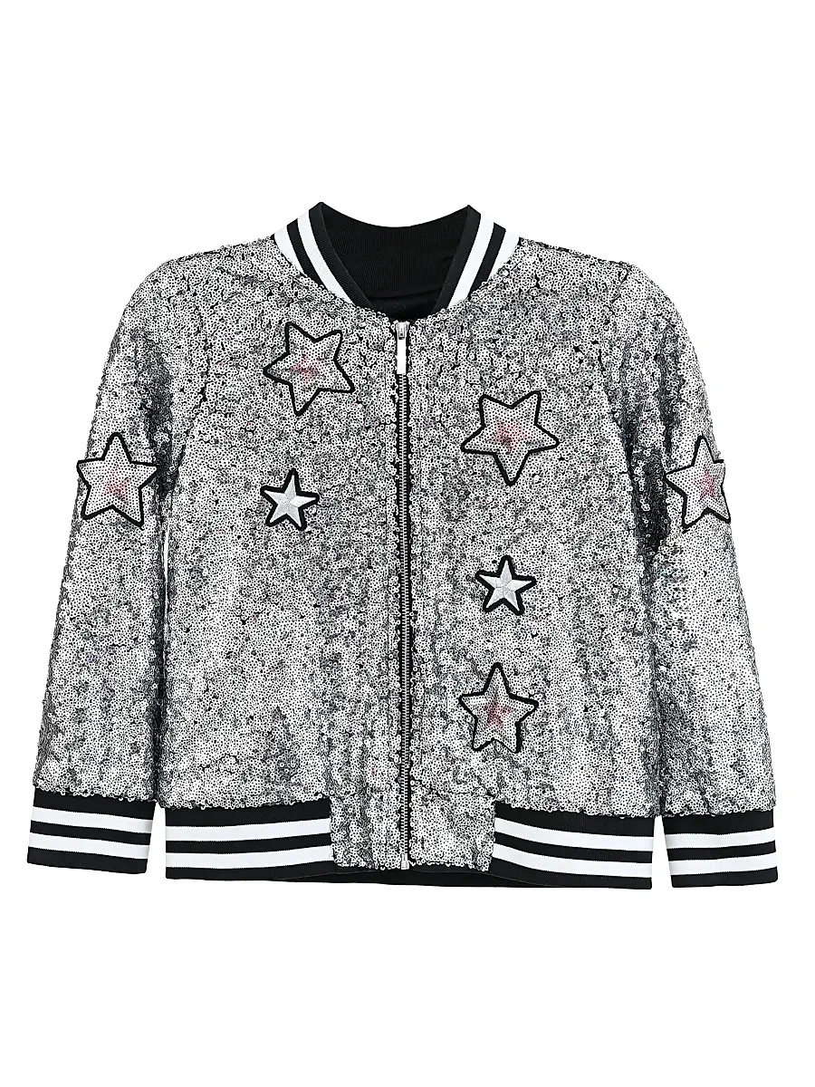 Girl's Little Girl's & Girl's Sequin Star Jacket Girl's Little Girl's & Girl's Sequin Star Jacket