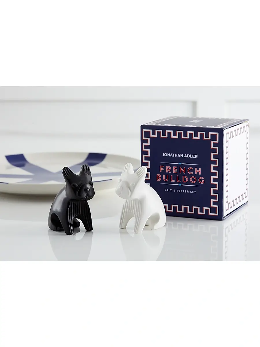 Jonathan Adler Menagerie French Bulldog Salt & Pepper Shaker Set