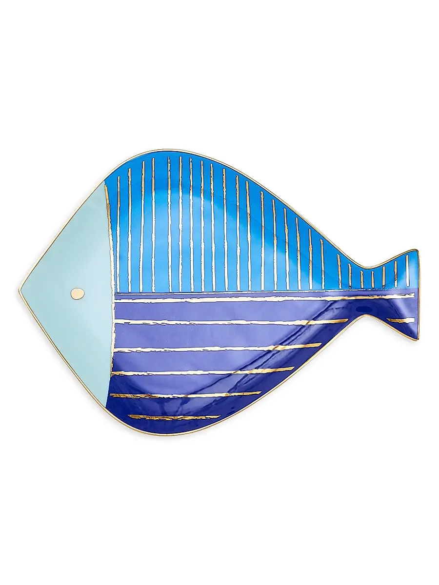 Jonathan Adler School Of Fish Round Tray