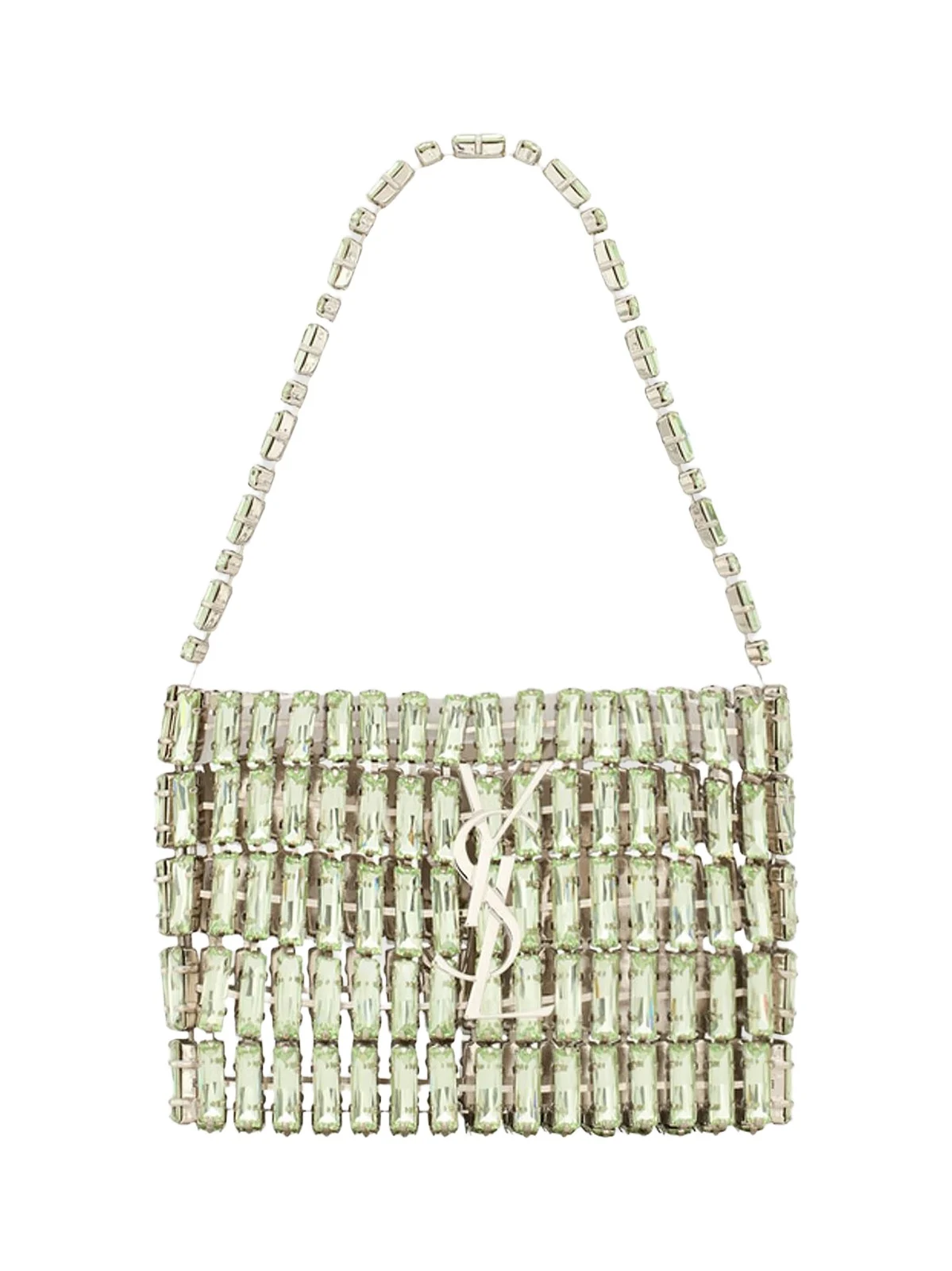 Saint Laurent Women's Micro Evening Bag in Crystals - Chrysolite