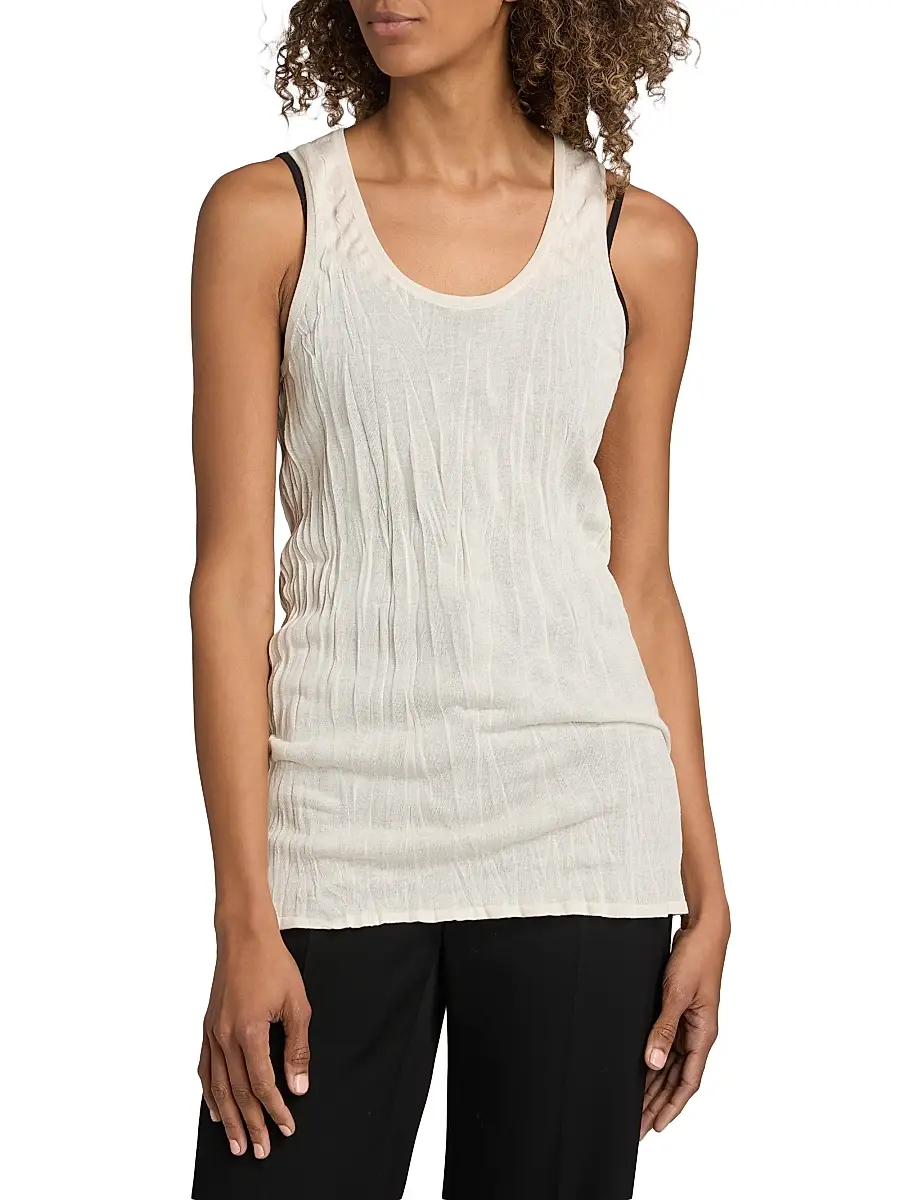 TOTEME Women's Crinkled Knit Tank | Thumbnail 3 TOTEME Women's Crinkled Knit Tank | Thumbnail 3