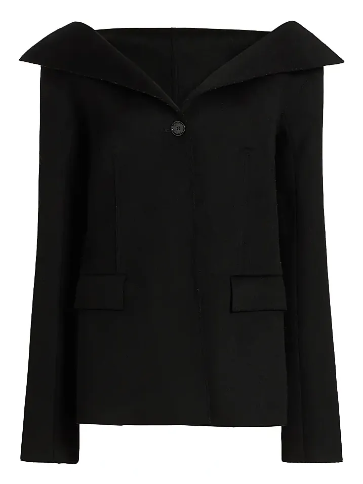 TOTEME Women's Open Collar Wool Jacket