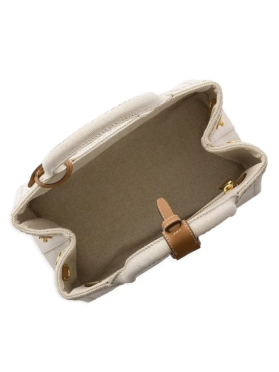 Prada Women's Jardinière Small Cotton Canvas Top Handle Bag | Thumbnail 4 Prada Women's Jardinière Small Cotton Canvas Top Handle Bag | Thumbnail 4