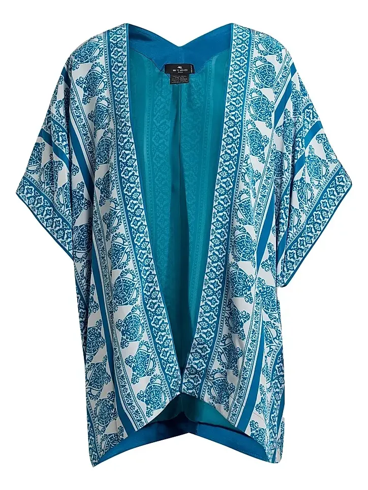 Women's Paisley Kimono-Inspired Cover-Up