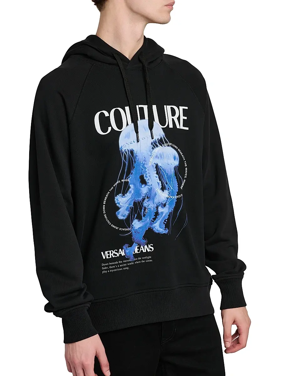 Versace Jeans Couture Men's Jellyfish Logo Hoodie | Thumbnail 6 Versace Jeans Couture Men's Jellyfish Logo Hoodie | Thumbnail 6