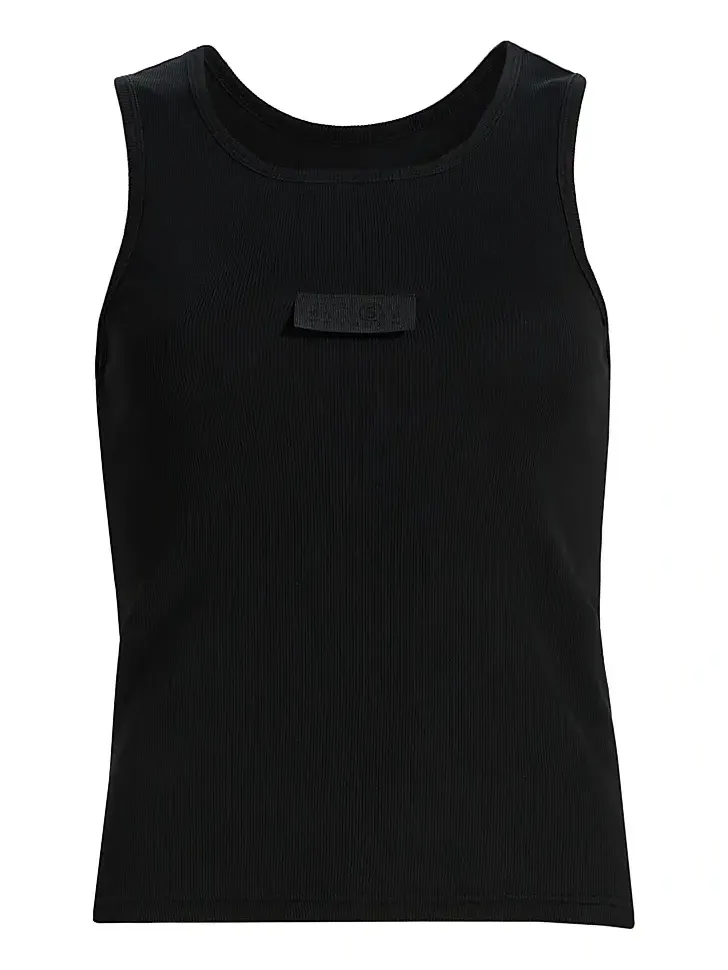Women's Logo Rib-Knit Stretch Cotton Tank