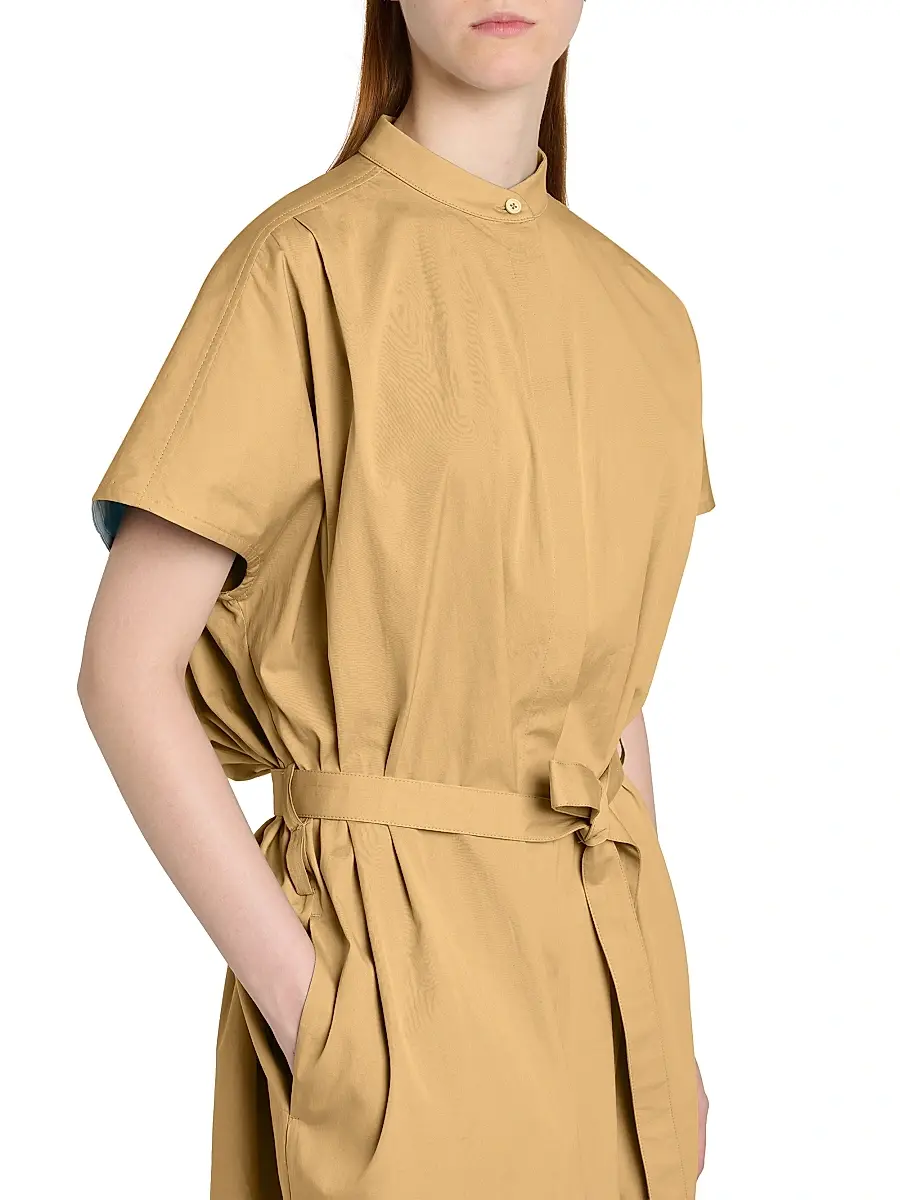 Jil Sander Women's Glaze-Finished Cotton Poplin Shirtdress | Thumbnail 6 Jil Sander Women's Glaze-Finished Cotton Poplin Shirtdress | Thumbnail 6