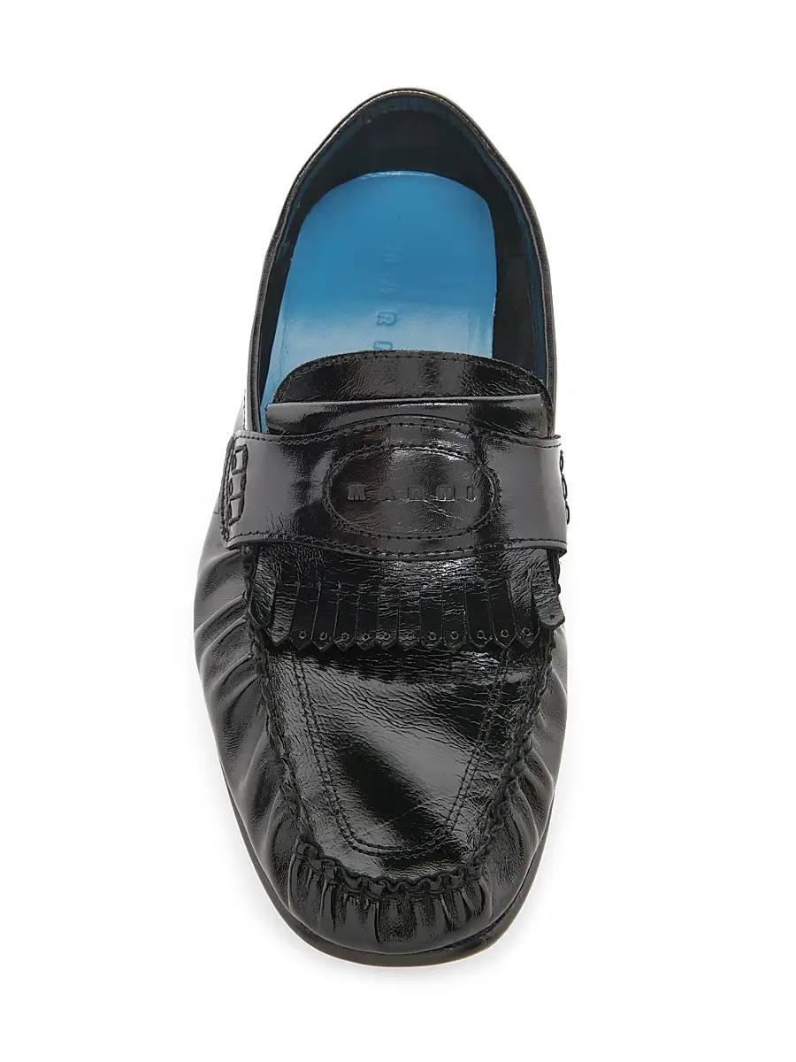 Marni Men's Leather Moccasin Loafers - Black | Thumbnail 4 Marni Men's Leather Moccasin Loafers - Black | Thumbnail 4