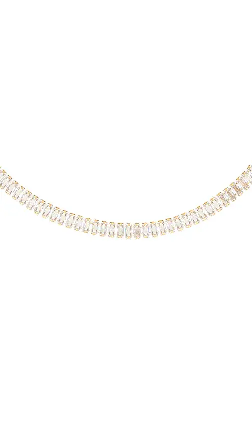 Mazin Jewels Iced Baguette Tennis Necklace | Thumbnail 2