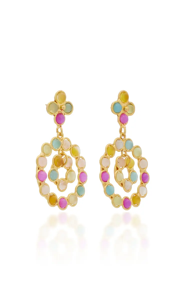 Sylvia Toledano Flower Candies 22K Gold-Plated Multi-Stone Earrings | Thumbnail 3 Sylvia Toledano Flower Candies 22K Gold-Plated Multi-Stone Earrings | Thumbnail 3