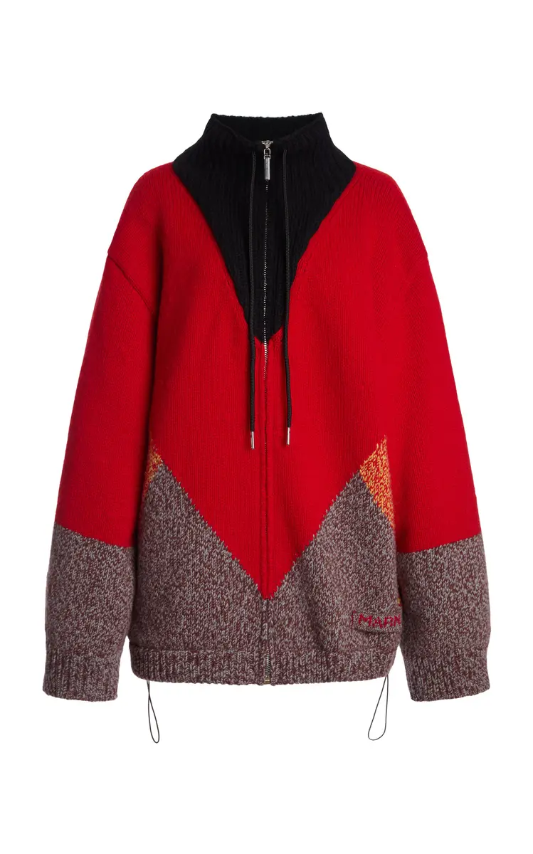 Colorblocked Wool-Cashmere Jacket Colorblocked Wool-Cashmere Jacket