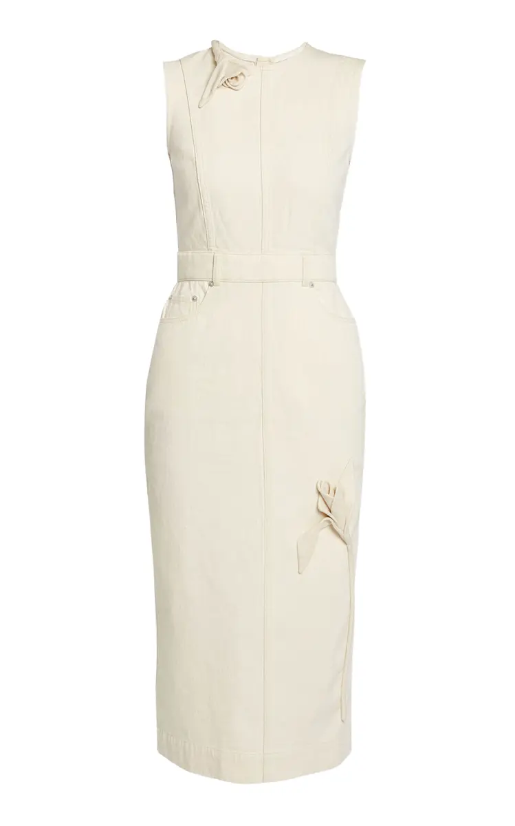 Erdem Embroidered Fluted Cotton Midi Dress | Thumbnail 4