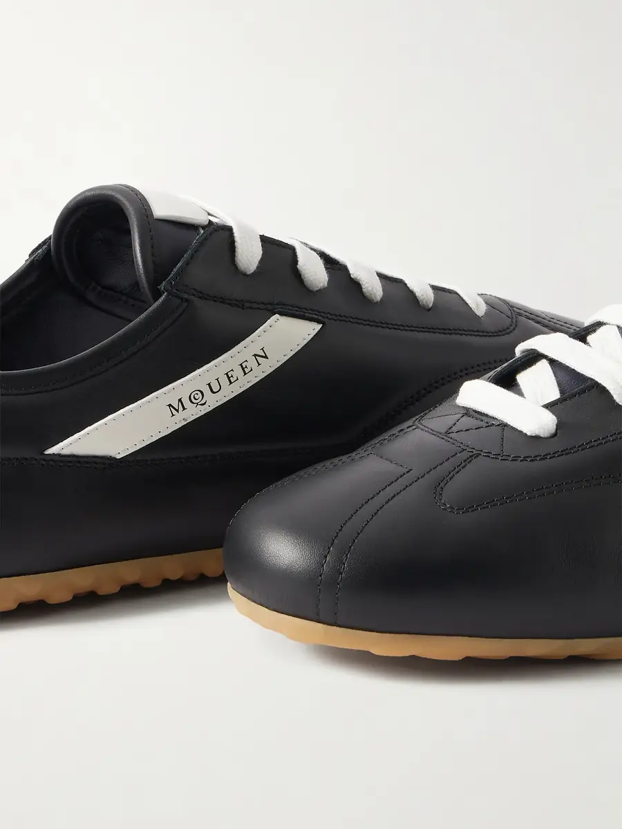 Alexander McQueen Logo-Print Leather Sneakers - Men | Thumbnail 5