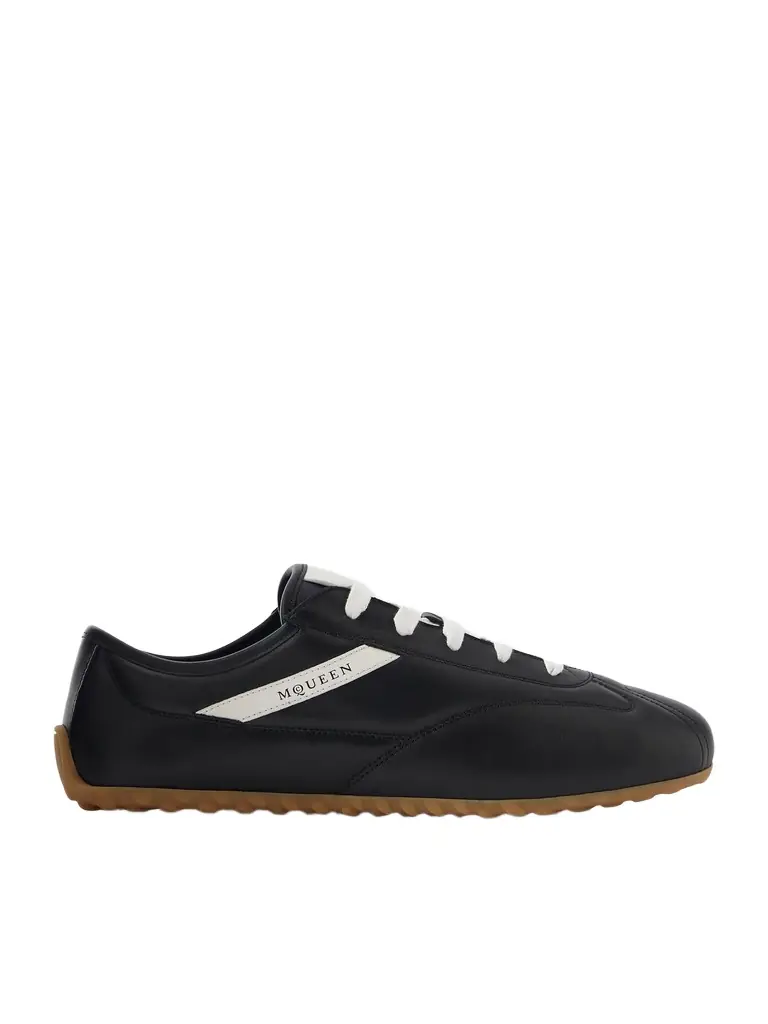 Alexander McQueen Logo-Print Leather Sneakers - Men | Image 1 Alexander McQueen Logo-Print Leather Sneakers - Men | Image 1