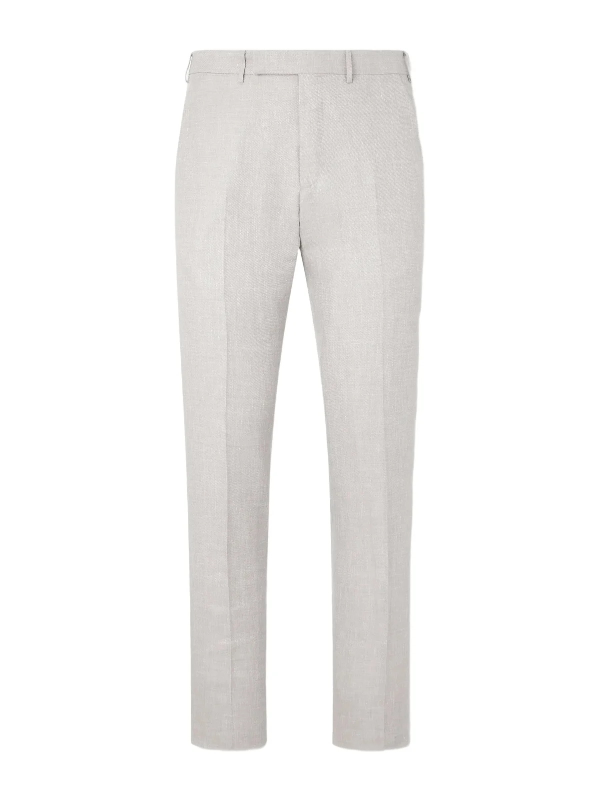 Zegna Slim-Fit Tapered Pleated Wool, Linen and Silk-Blend Suit Trousers - Men