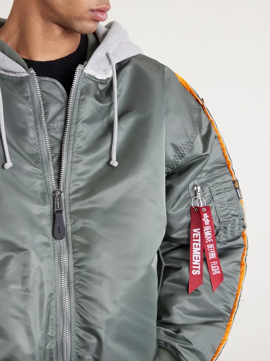 Vetements Padded Shell and Cotton-Blend Jersey Hooded Jacket - Men | Thumbnail 5 Vetements Padded Shell and Cotton-Blend Jersey Hooded Jacket - Men | Thumbnail 5