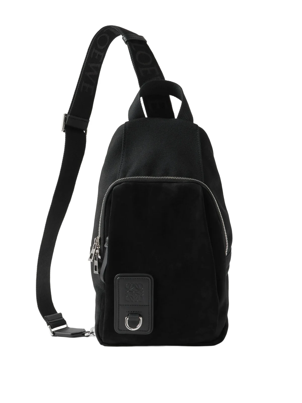 Loewe Flex Sling Leather and Suede-Trimmed Canvas Bag - Men