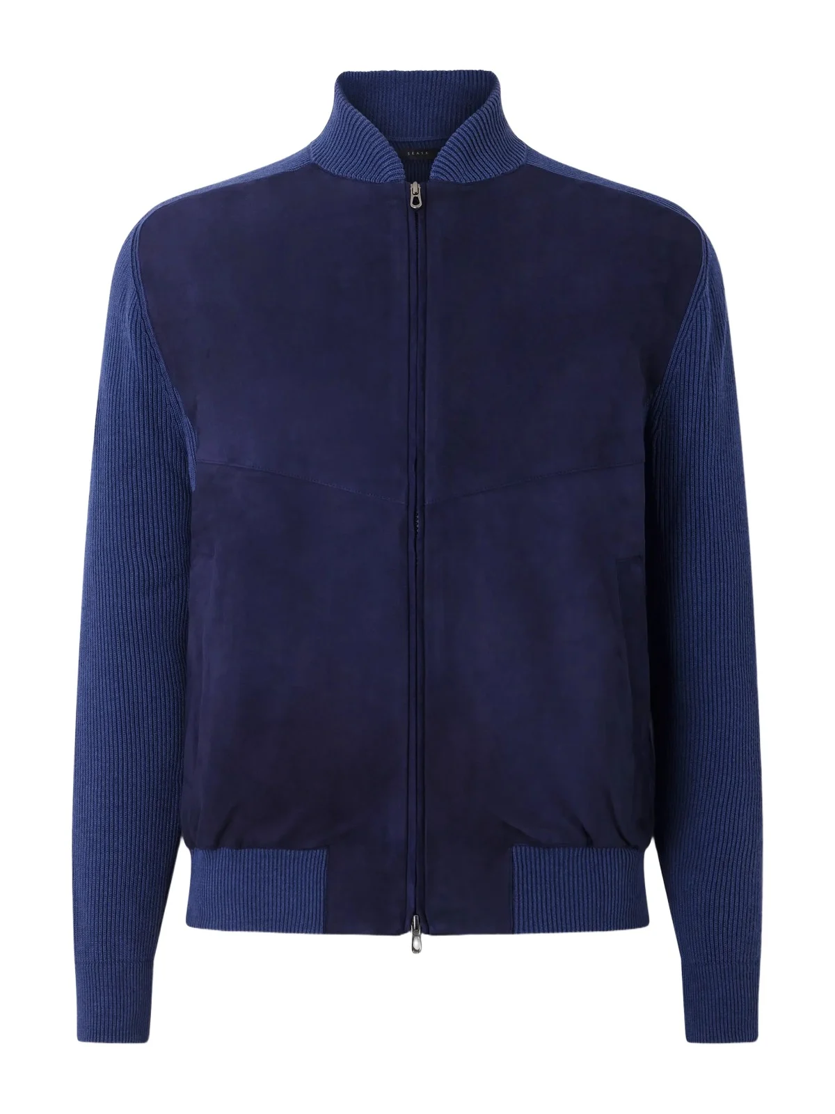 Sease Suede and Ribbed Cotton and Cashmere-Blend Bomber Jacket - Men