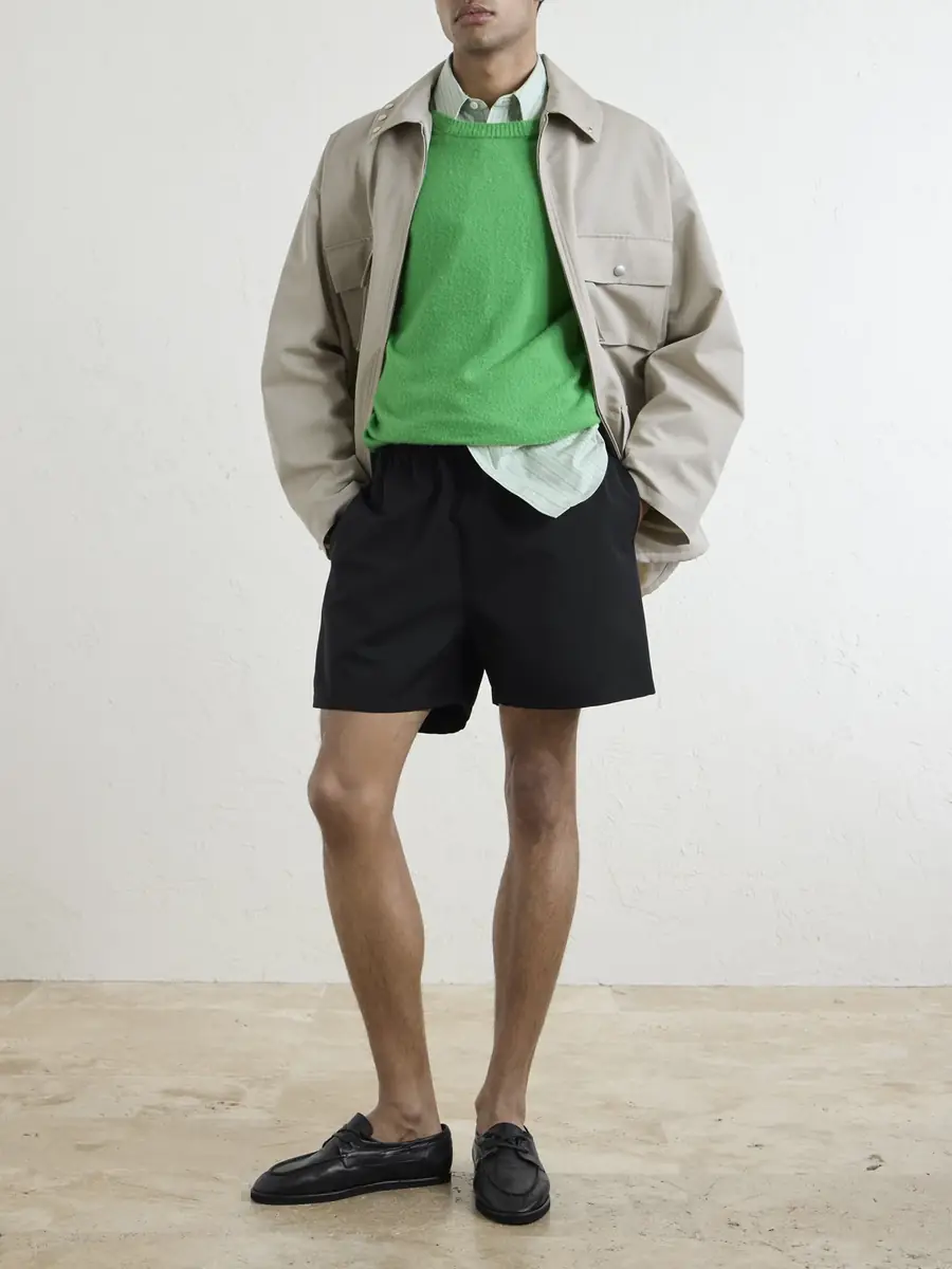 Auralee Wool Drawstring Shorts - Men | Thumbnail 2 Auralee Wool Drawstring Shorts - Men | Thumbnail 2