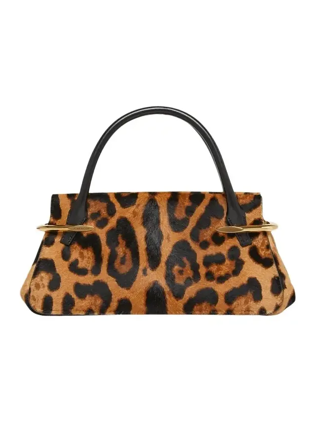 Mini Pinch Leopard Pony-Effect Top-Handle Bag Mini Pinch Leopard Pony-Effect Top-Handle Bag