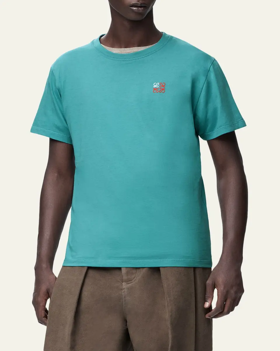 Loewe Men's Contrast Anagram Classic Fit T-Shirt | Thumbnail 4 Loewe Men's Contrast Anagram Classic Fit T-Shirt | Thumbnail 4