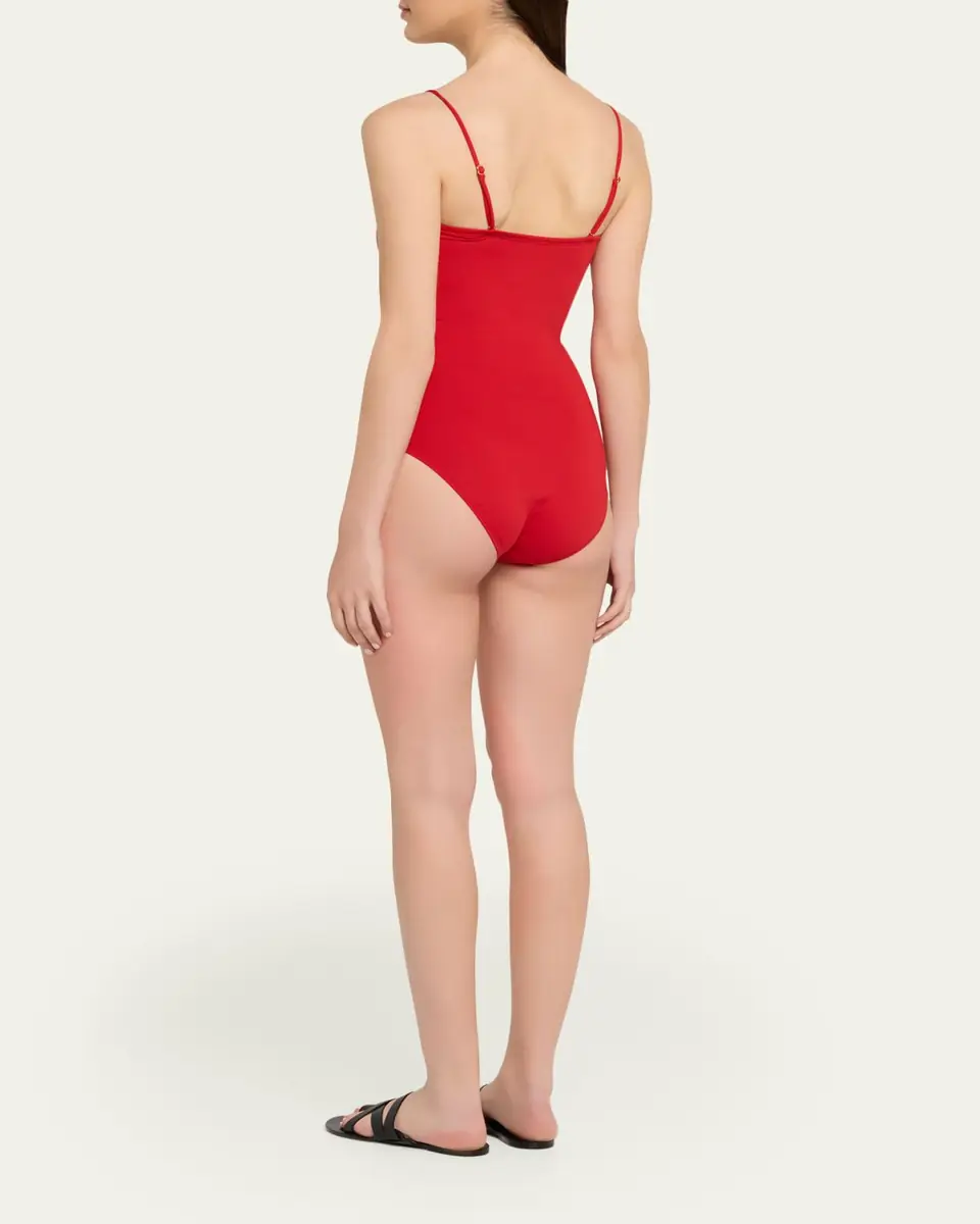 Nili Lotan Ruched U-Ring One-Piece Swimsuit | Thumbnail 12 Nili Lotan Ruched U-Ring One-Piece Swimsuit | Thumbnail 12