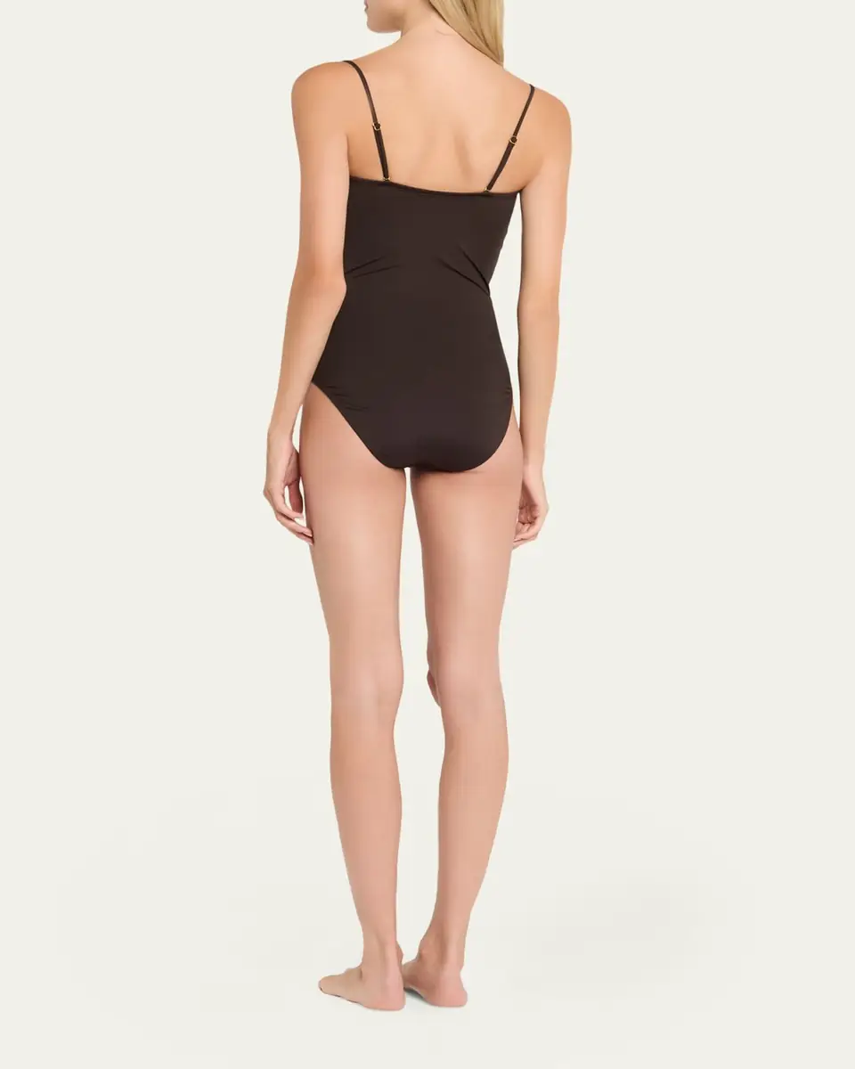 Nili Lotan Ruched U-Ring One-Piece Swimsuit | Thumbnail 3 Nili Lotan Ruched U-Ring One-Piece Swimsuit | Thumbnail 3