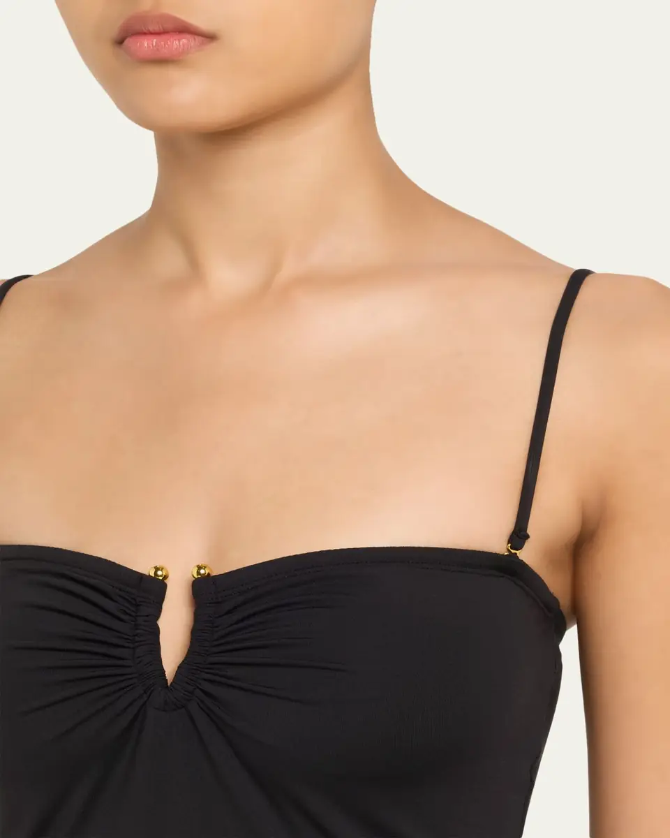 Nili Lotan Ruched U-Ring One-Piece Swimsuit | Thumbnail 7 Nili Lotan Ruched U-Ring One-Piece Swimsuit | Thumbnail 7