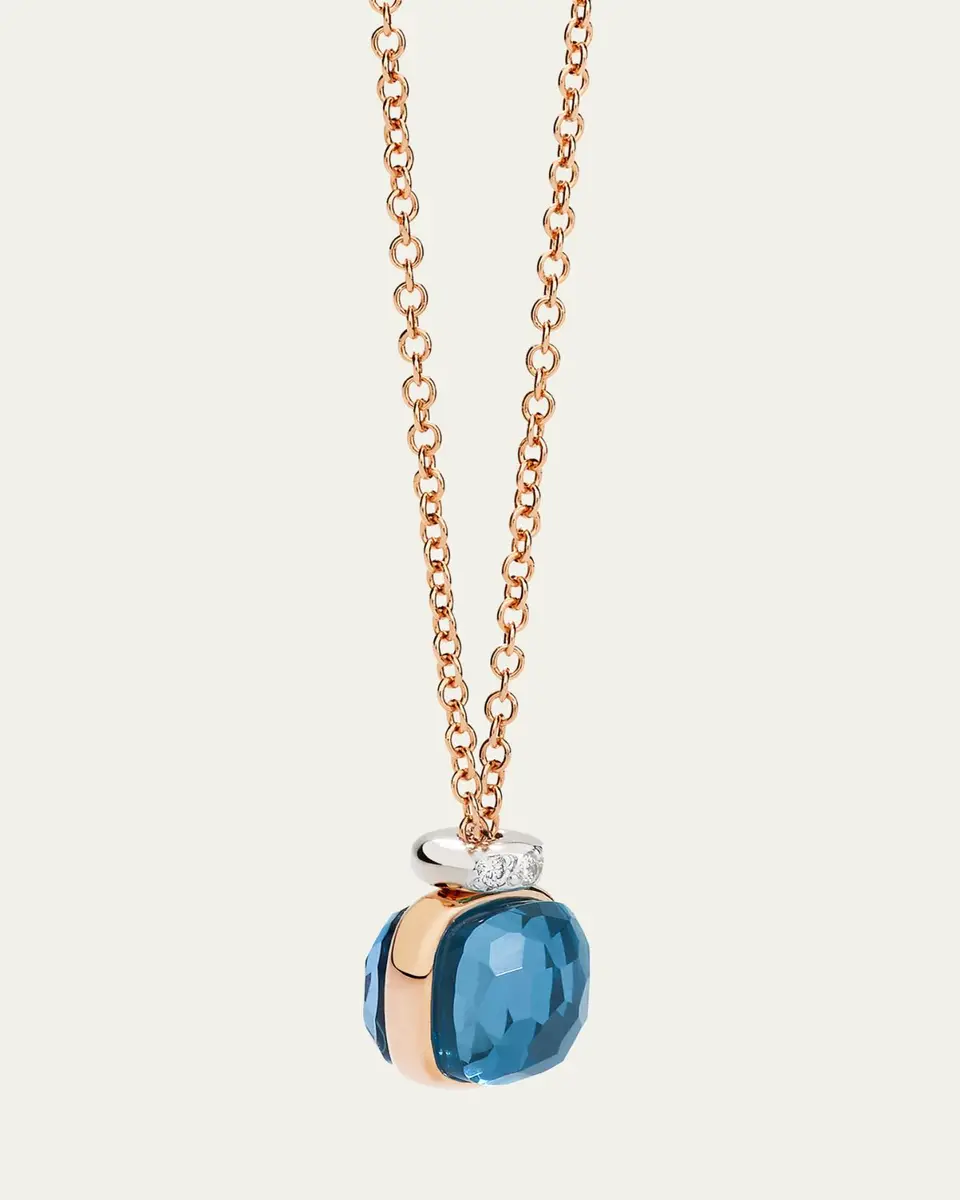 Pomellato Nudo 18K Rose Gold London Blue Topaz Pendant Necklace | Thumbnail 3 Pomellato Nudo 18K Rose Gold London Blue Topaz Pendant Necklace | Thumbnail 3